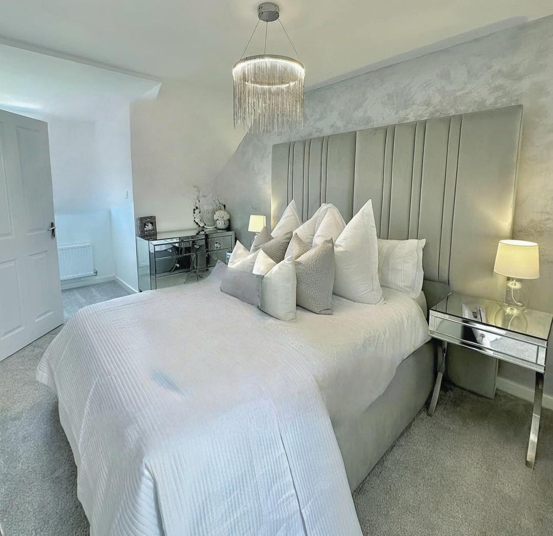 Valeria Luxury Tall Headboard Bed - Solace Beds