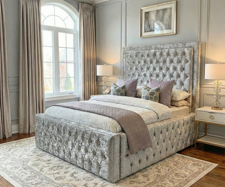 Impress Border Upholstered Bed - Solace Beds