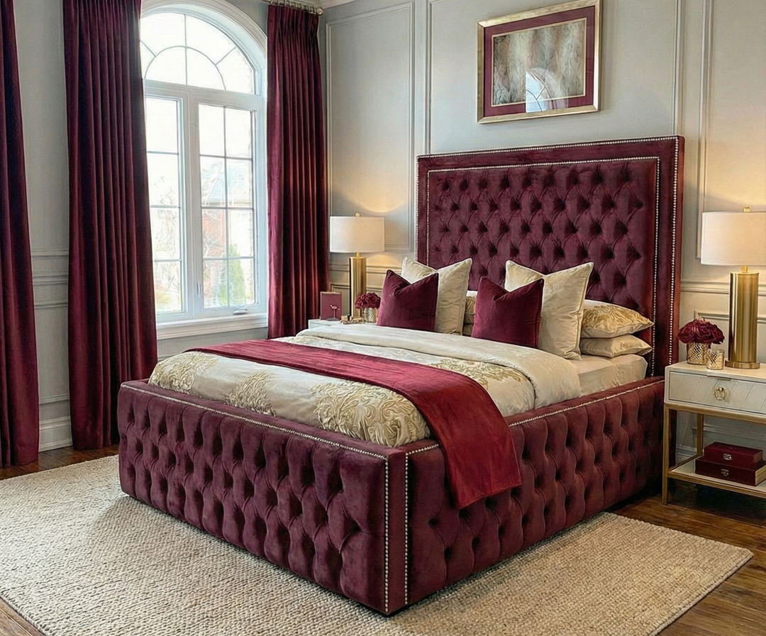 Impress Border Upholstered Bed - Solace Beds