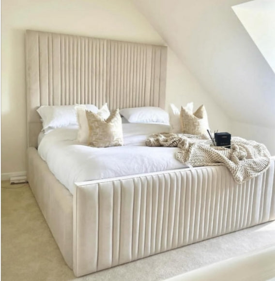 Milazzo Luxury Tall Headboard Bed - Solace Beds