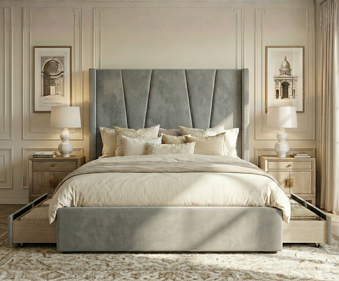 Sienna Wing Divan Bed - Solace Beds